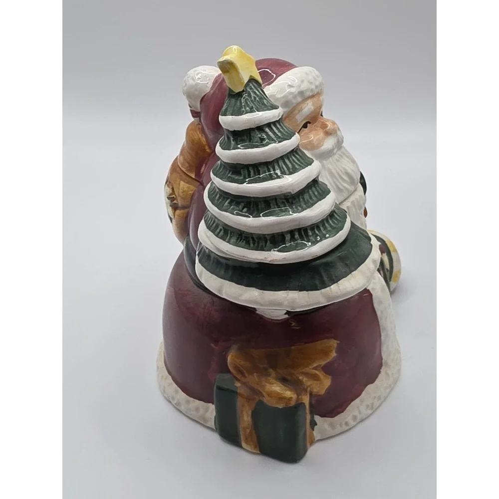 Hometrends Ceramic Santa Sugar and Creamer set Christmas Decorations